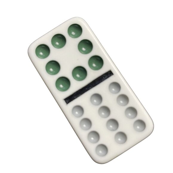 Double Twelve Dominoes Replacement Tile 8 12 Color Dot mq - Picture 2 of 3